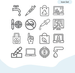 Simple set of zero related lineal icons.