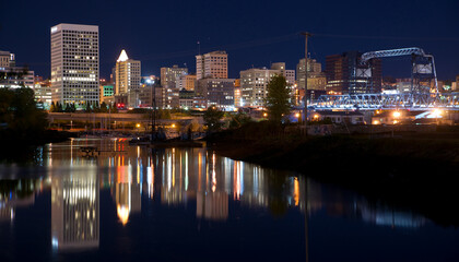Thea Foss Waterway and Marina Fronts Tacoma Washington Northwest