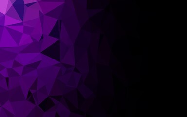 Dark Purple vector abstract polygonal texture.