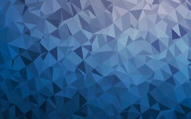 Dark BLUE vector blurry triangle pattern.