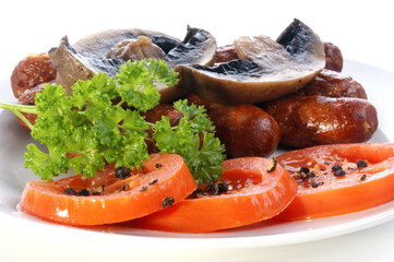 traditional irish breakfast on a large plate