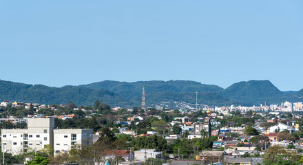 Fototapeta premium Partial view of the City of Santa Maria in the State of Rio Grande do Sul in Brazil