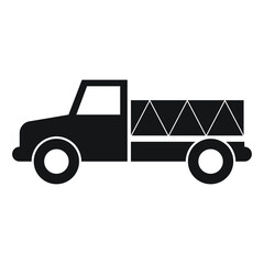Simple truck, Delivery icon. isolated on white background