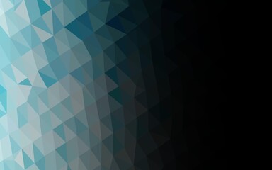 Light BLUE vector shining triangular background.