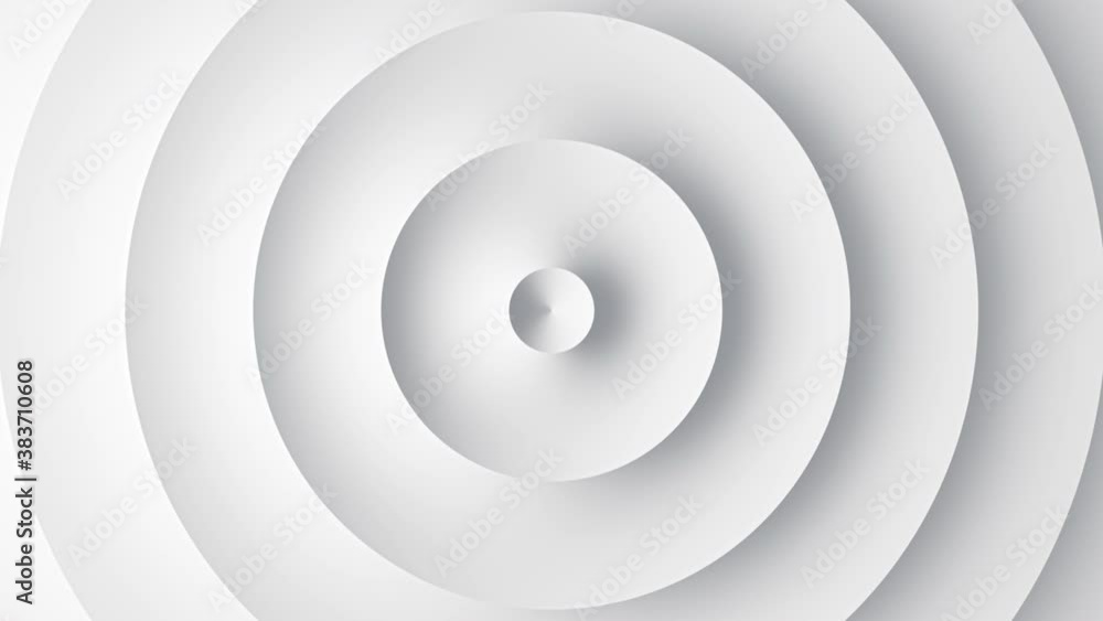 Poster abstract template with animation of white circular waves