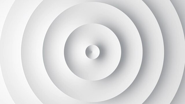 Abstract template with animation of white circular waves