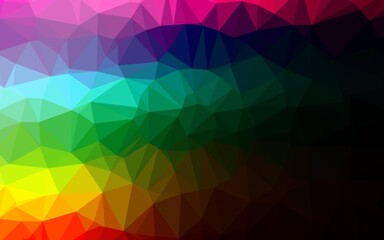 Dark Multicolor, Rainbow vector polygonal template.