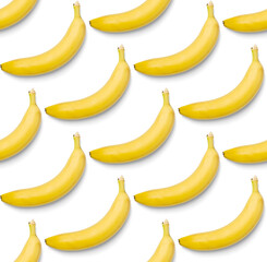 Bananas seamless pattern. pop art bananas pattern. Tropical abstract background with banana. Colorful fruit pattern of yellow banana