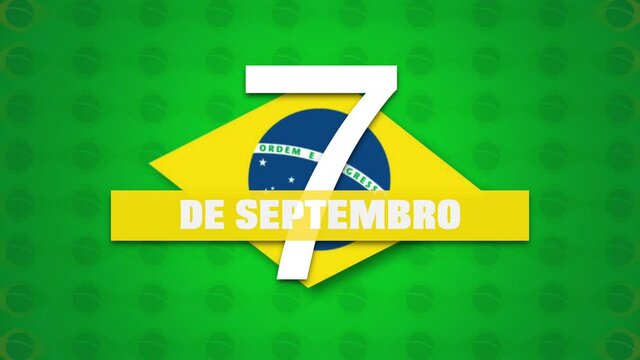 7th de septembro brazil independence day logo naimation