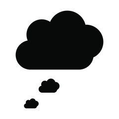 Think bubble isolated on white background. Trendy think bubble in flat style. Modern template for social network and label