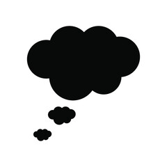 Think bubble isolated on white background. Trendy think bubble in flat style. Modern template for social network and label