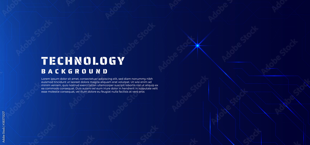 Wall mural technology background line data flow and glow light concept.
