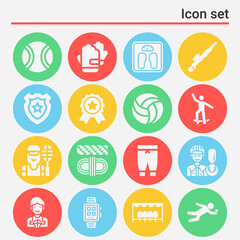 16 pack of compete  filled web icons set