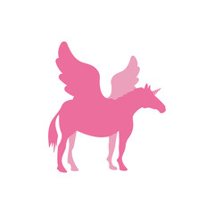 Unicorn horse icon illustration design template vector