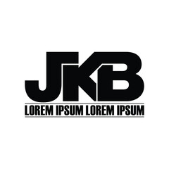 JKB letter monogram logo design vector