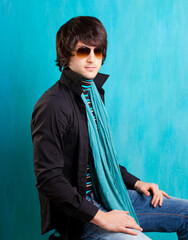 british indie pop rock look retro hip young man