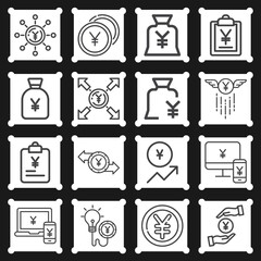 16 pack of sen  lineal web icons set © Nana