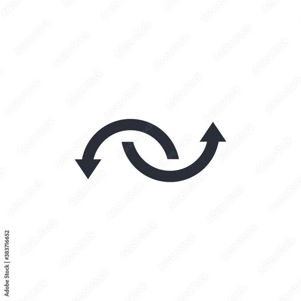 Poster different direction arrows. vector icon isolated on white background.