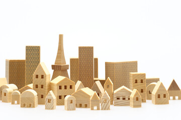 miniature buildings with miniature tokyo tower