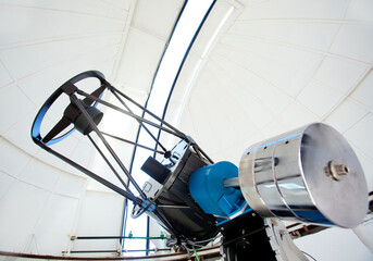 Astronomic observatory telescope in a dome