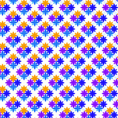 Fototapeta na wymiar Seamless cute floral vector pattern background. Flower pattern on white background. Seamless Floral Pattern in vector.