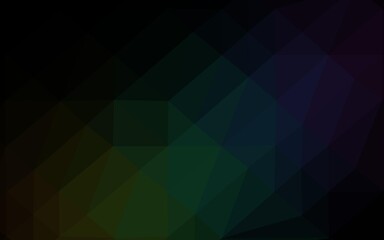Obraz premium Dark Green vector abstract mosaic background.