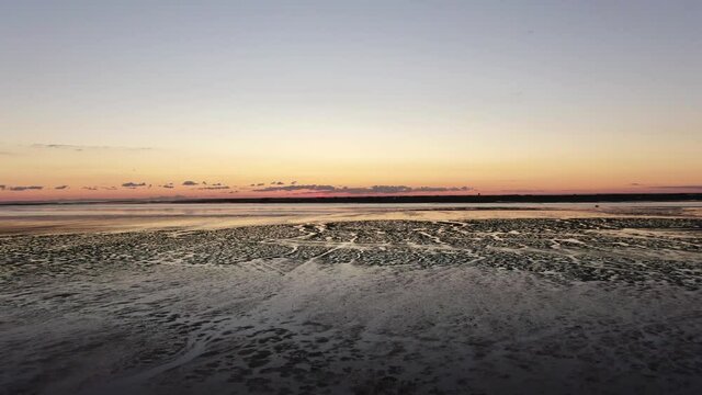 Mesmerizing tidal flat seabed of Simonsberg Germany aerial