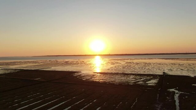 Once in a lifetime stunning seabed Simonsberg beach Germany