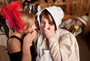 Gossiping Ladies with Eavesdropping Cowboy