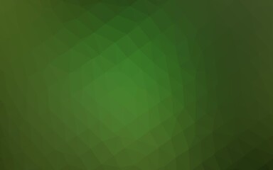 Light Green vector shining triangular template.