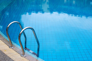 Outdoor swimming pool with stair