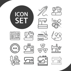 Simple set of needles related lineal icons.