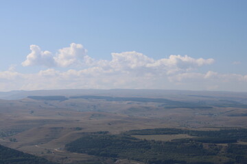 Sunny day in the foothills of the Caucasus near Kislovodsk