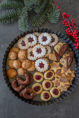 Obraz na płótnie Canvas decorative home made German christmas cookies