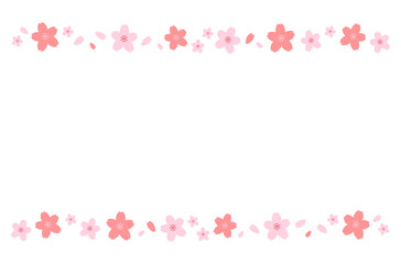 Obraz na płótnie Canvas 桜の装飾ライン