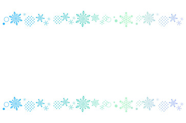 雪の結晶の装飾ライン