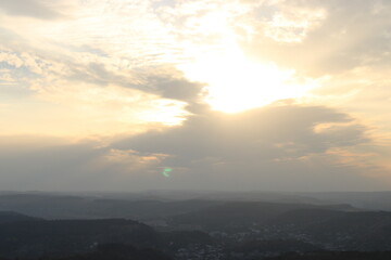 Sunset in the foothills of the Caucasus near Kislovodsk