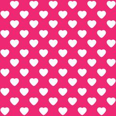 white heart with red background repeat pattern