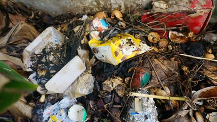 Waste that is generated from being used were left together without separation creating pollution...
