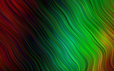 Dark Multicolor, Rainbow vector template with lava shapes.