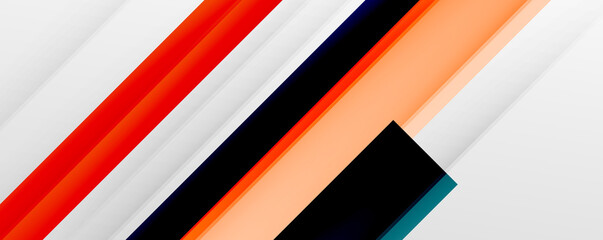 Geometric abstract backgrounds with shadow lines, modern forms, rectangles, squares and fluid gradients. Bright colorful stripes cool backdrops