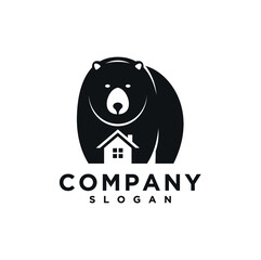 Bear Home Logo Template