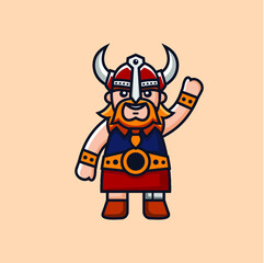 Cute Viking Illustration Template