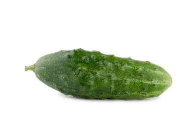 Fresh сucumber isolated on white background