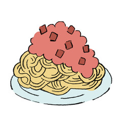 パスタのカットイラスト