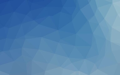 Light BLUE vector shining triangular template.