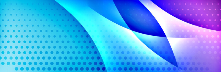 Fluid gradient neon color waves, vector abstract background