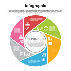 Fototapeta premium Circle infographic template