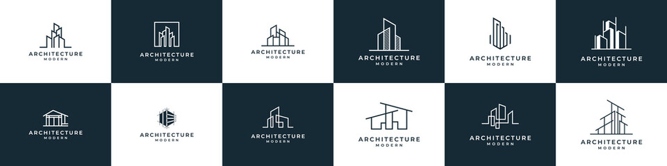 Set of building logo design inspiration