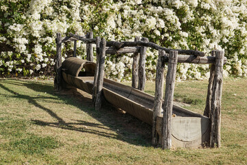 Rustic old water trough outback Queensland.